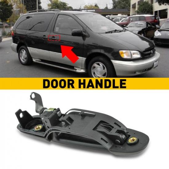 Door For Toyota Handle Sienna Van 1998-03 Outer Right Front Passenger Side Black