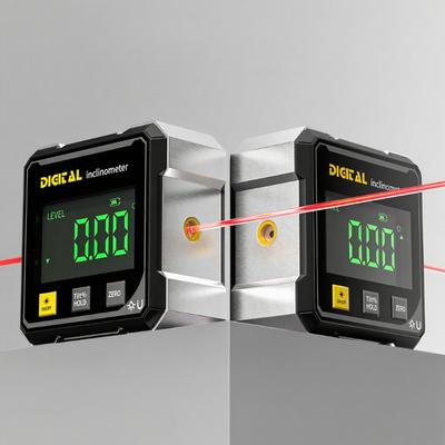 Mini 4-Side Digital Angle Gauge Magnetic Protractor Inclinometer Level Angle Finder Angle Cube Level Box With Magnes Backlight