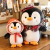Christmas Penguin Plush Toy: Cute, Soft, Fluffy Stuffed Animal with Scarf and Hat