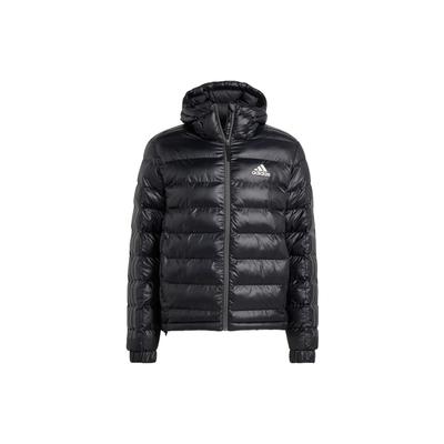 Jachetă matlasată neagră pentru bărbați cu fermoar și logo, cu mâneci lungi, HK6669