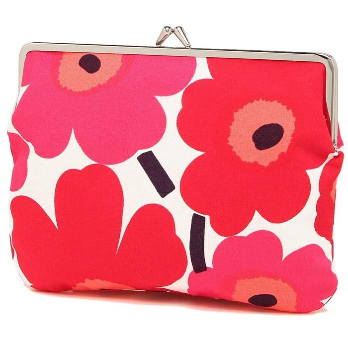 [Marimekko] Pouch Women's MARIMEKKO 037773 001 White/Red [Parallel Import] Approximately 7.9 inches wide x 5.8 inches tall