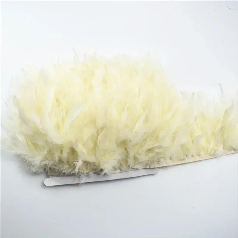 Colored Fluffy Turkey Feathers Trim Tassel Fringe Ribbon Marabou Feather Tape Boa Sewing Costume Clothing Accessories Decoration
