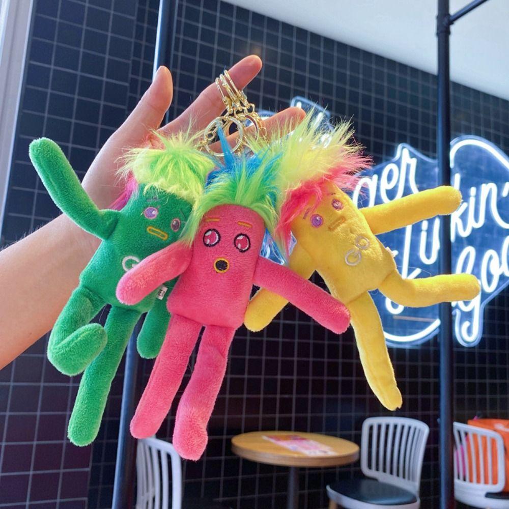 

Soft Sausage Plush Keychain Ugly Doll Sausage Plush Pendant Ugly Sausage Mouth Keyring Bag Pendant