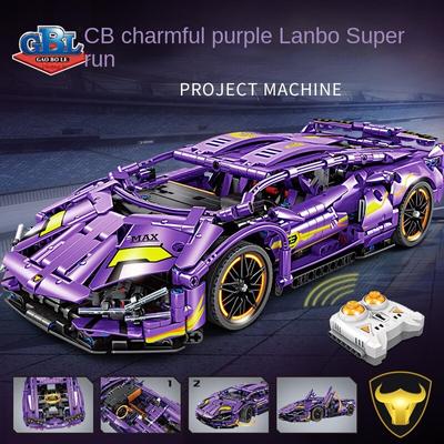 Bloc de construcție de inginerie mecanică KAZI, model de mașină sport, puzzle asamblat, cadou de jucărie pentru băiat, poate fi echipat cu telecomandă