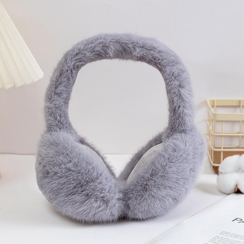 Women's Winter Mink Plush Foldable Earmuffs - Cute, Warm, Windproof, and Anti-Freeze Ear Protection