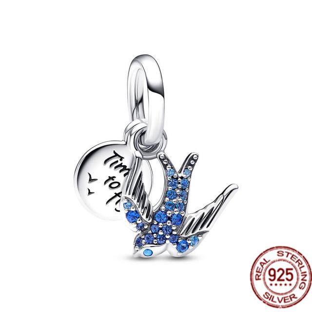 

Небесная падающая звезда сердце двойной и синий воздушный шар висячие подвески бусины подходят оригинальный серебряный браслет 925 ювелирные изделия