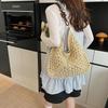 Pleciona torba ze słomy Nowa modna torba plażowa dużej pojemności Casualowa torba na ramię Crossbody
