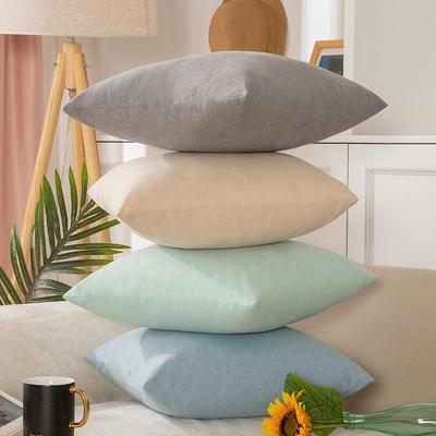 Nordic Solid Color Linen Cushion Pillow for Sofa, Office, Car, or Living Room Lumbar Support