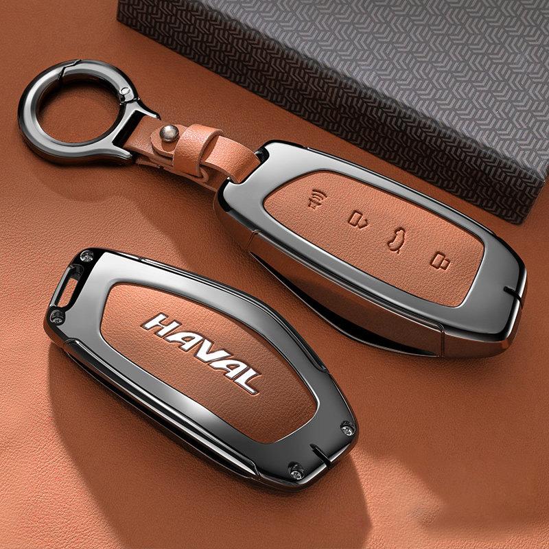 Custodia Portachiavi Auto in Lega di Zinco per HAVAL DARGO Hover H7 2025 2026 Portachiavi Copertura Telecomando Guscio Anello Supporto Portachiavi Accessori