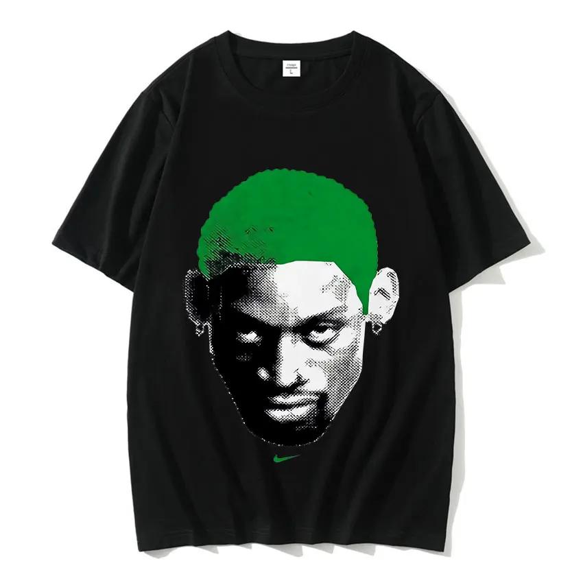 Horké Basketbalové Chlapci Červ Dennis Rodman Grafické Tričko Pánská Hip Hop Móda Punk Streetwear Pánské Letní Oversized Tričko