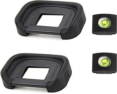 Set of 2 EB Compatible with Canon EOS DIGITAL 5D Mark 6D Mark EOS and Other Canon DSLR Includes a Hot Shoe Cover with a Spirit Eyepieces/Eyecups - II,