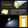 10 PCS T5 74 LED Bulbs 12V 5050 1-SMD 7000K White Car Interior Maps Dashboard Instrument Panel Gauge Cluster Indicator Lights