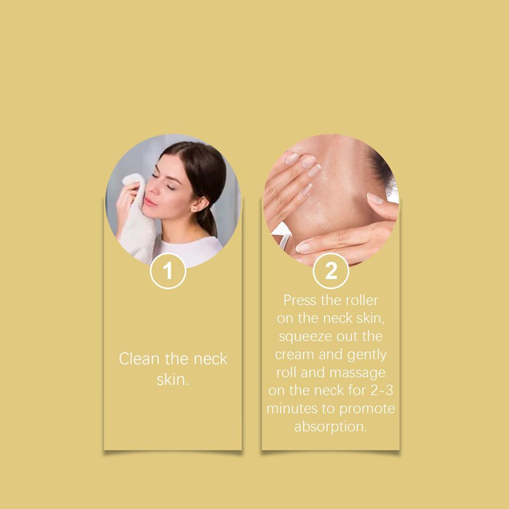 Neck Roller Cream 120g, Neck Massage Cream for Smooth Skin, Moisturizing Neck Cream, Hydrating Lightweight, Fast
