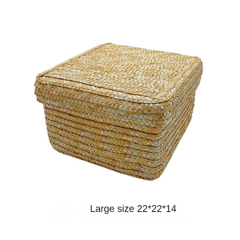 Wäschekörbe Multifunktional Umweltfreundlich Handgefertigt Stroh Gewebt Aufbewahrungskorb Blumenkorb Faltbar Geruchlos