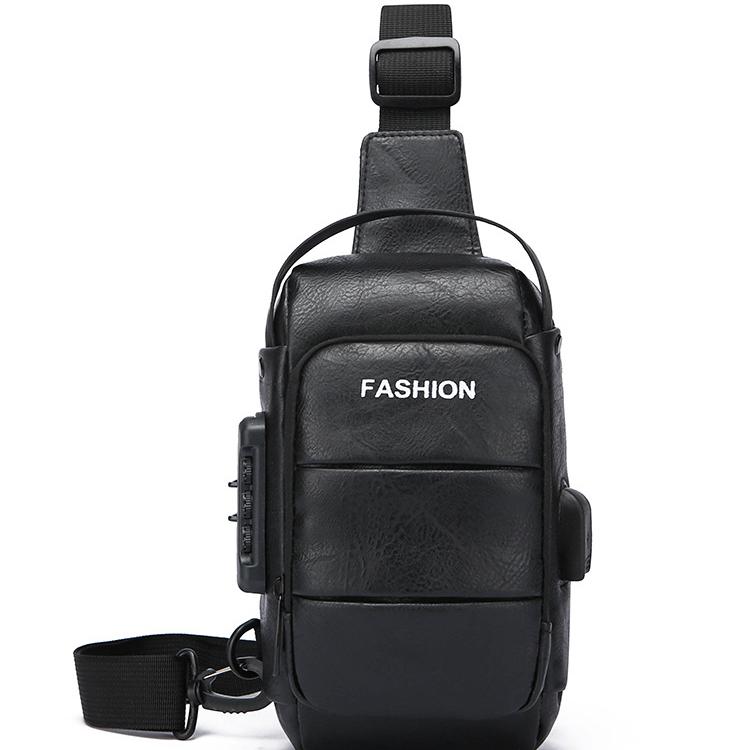 2025 Motorcycle Bag Single Shoulder Crossbody Chest Bag Men's Mobile Phone Bag Certificate Bag USB Anti-theft