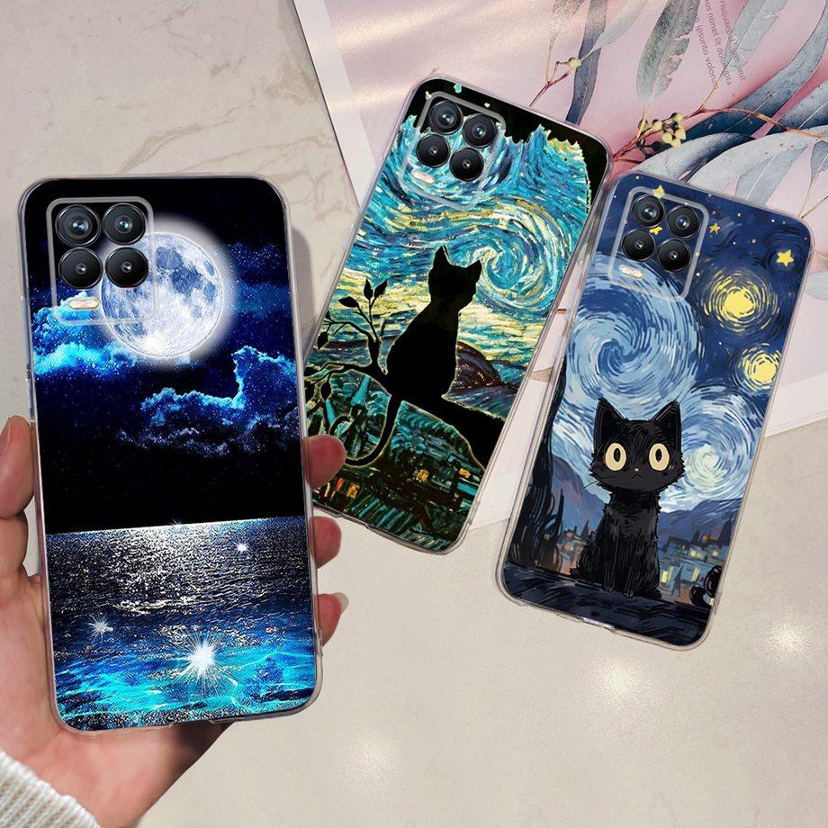 For Realme 8 8i 8Pro 4G 5G Phone Case Clear Soft TPU Silicone Back Cover Cool Cartoon Girly Bumper On Realme8 8 Pro Slim Coques