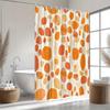 Waterproof Abstract Orange and Peach Pattern Shower Curtain Boho Bathroom Decor Modern Geometric Design Liner for Spa Home Kids