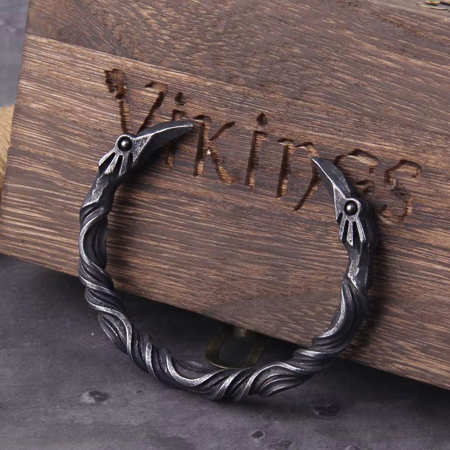 Nordic Vikings Nordic Crow Bracelet Men s Cuff Bracelet
