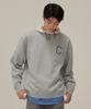 C Logo Fleece-Lined Sweatshirt Melange Gray