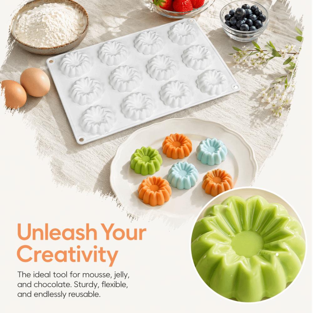Chrysanthemum Shaped Mousse Cake Mold 12 Options Baking Mould  Homemade Candy