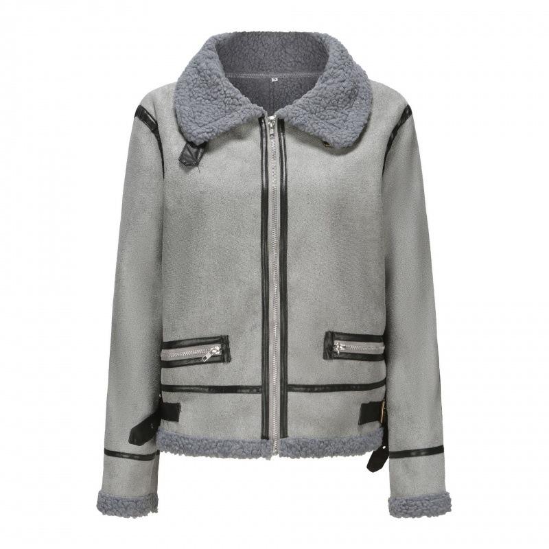 Winter Women's Short Sheepskin Fur Integrated Leather Jacket Women's Fur Thick Coat