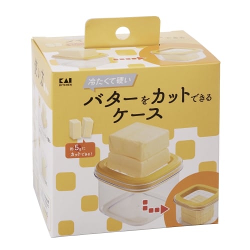Dózička na máslo KAI KITCHEN Studené a tvrdé máslo lze krájet 5g Nádoba na krájení KAI KITCHEN DL7042 Vyrobeno v Japonsku