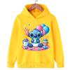 2025 New Stitch Children's Hoodie Cartoon Print Boys and Girls Adorable Multi Functional Fashion Autumn/Winter Christmas Top