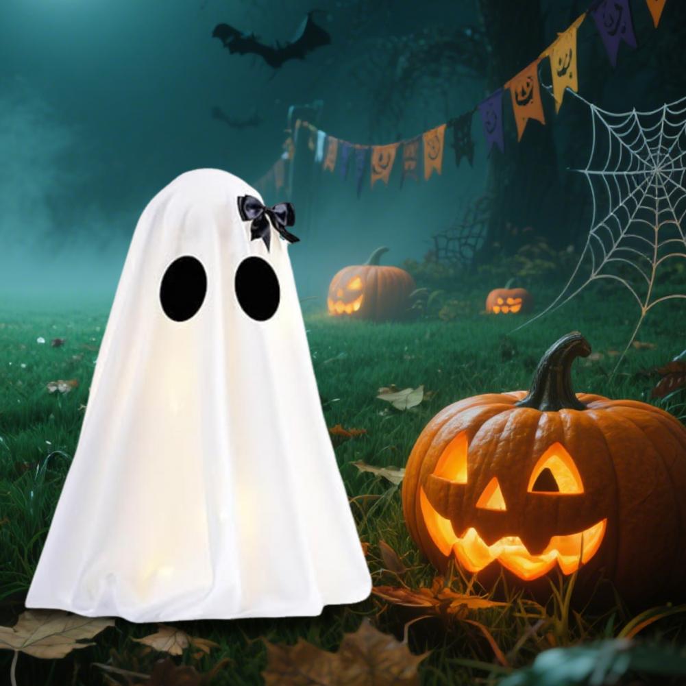 Festliche Geister-Dekoration Spukige leuchtende Halloween-Geisterdekorationen für den Innenbereich Zuhause Kaminsims Regal DIY-Geist für Tischplatte für A