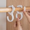 S Shaped Hook PVC Plastic Hanging Multi Functional Punching Free for Kitchen Bathroom Cabinet Household Supplies