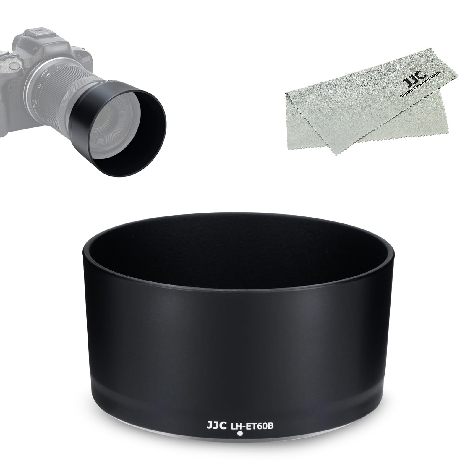 

JJC Reversible Lens Hood for Canon Compatible IS STM Compatible with Canon EOS R50 Telephoto Zoom Lens ET-60B ET-60B RF-S 55-210mm F5-7.1 Lens,