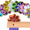 10Pcs Sequins Embroidery Cloth Stickers Small Octagonal Flower Performance Costume Ethnic Costume Accessories Iron-On Stickers