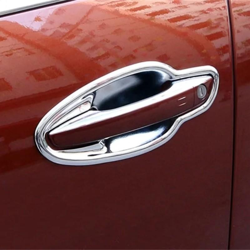 For Peugeot 3008 3008GT 5008 LHD 2017 2018 ABS Chrome Door Handle Cover Trims Door Bowl Frame Sticker Car Accessories