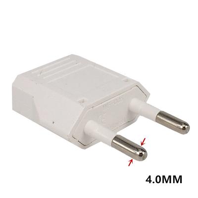 1 ud. Adaptador de Enchufe de Alimentación de 4,0/4,8 mm de EE. UU. a UE Euro Europa Enchufe Convertidor de Enchufe de Alimentación Adaptador de Viaje Enchufe de EE. UU. a UE Toma de Corriente Eléctrica