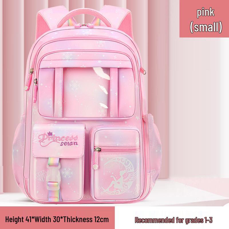 Rucsac la modă, ultra-ușor pentru fete: Capacitate mare, Design care protejează coloana vertebrală pentru elevii de școală elementară din clasele I-VI