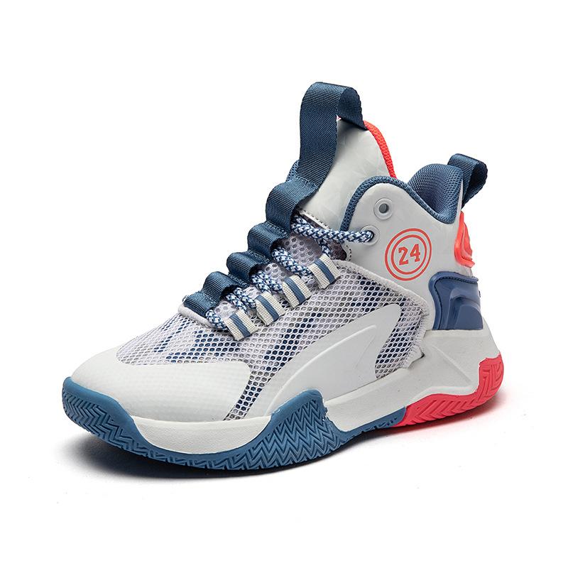 

Middle-aged and older children s outdoor sports running shoes Boys and girls wear breathable mesh shoes Spring and autumn high-top platform basketball 31