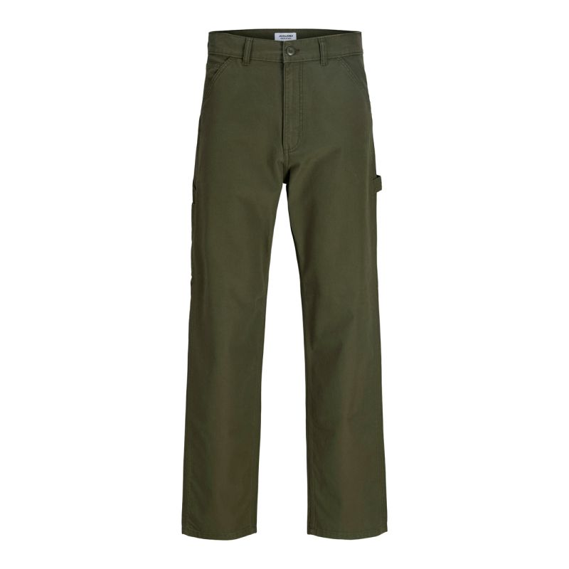 Pantalon cargo kaki eddie baggy fit coton Homme JACK & JONES