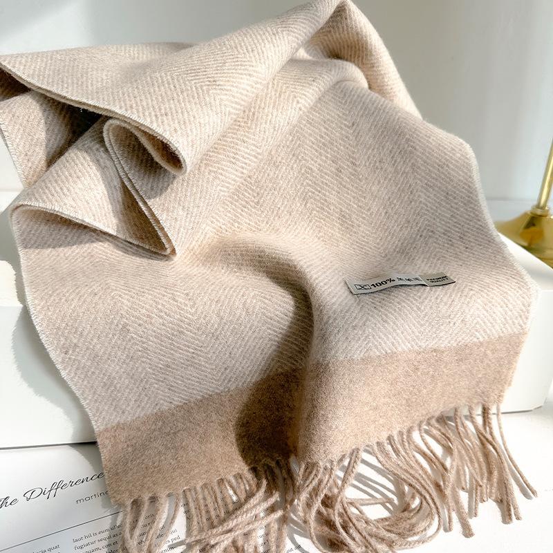Korean 111 Fashion Versatile Color Matching Scarf Women's Versatile Unisex Couples Autumn and Winter Warm Scarf