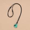 Malachite Teardrop Purification Amulet Leather Necklace for Women [KOAI]