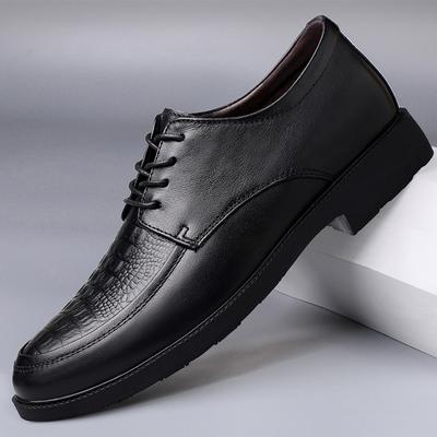 Fashion Luxury Brand Men Casual Flats Genuine Leather Business Oxford Shoes Antiskid Gentleman Shoes Crocodile Pattern Formal Dress Shoe