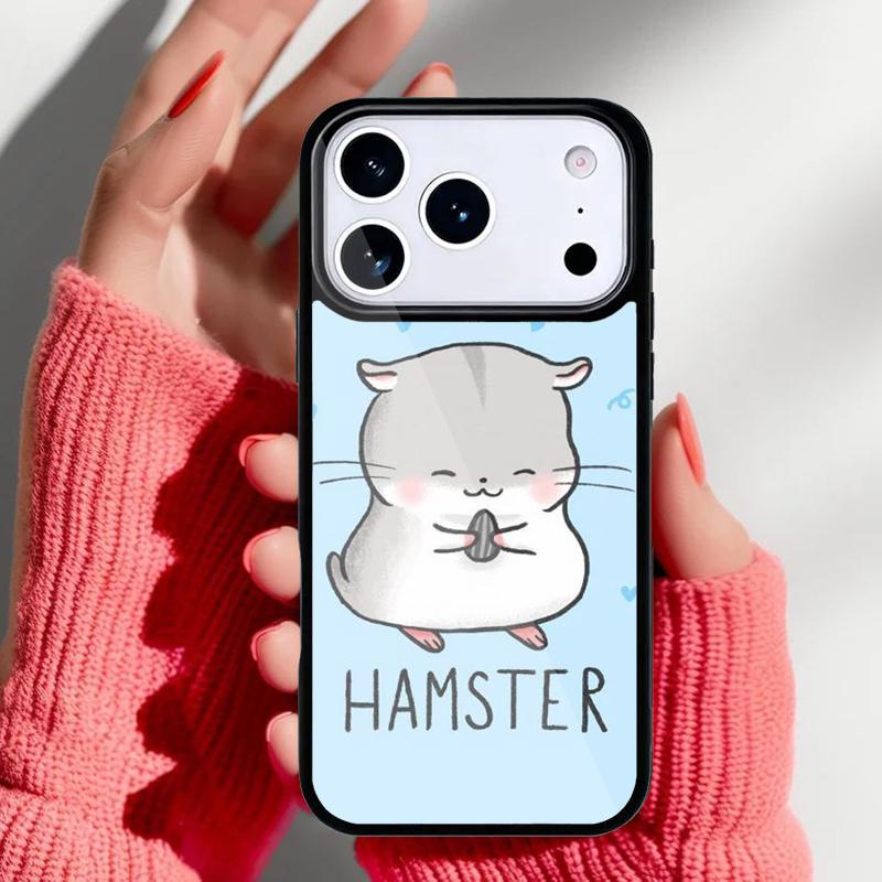 Rabbit Mouse Hamster Phone Case for iPhone 17 Air 16e 15 14 13 Pro Max Back Cover for 12 11 Pro Coque