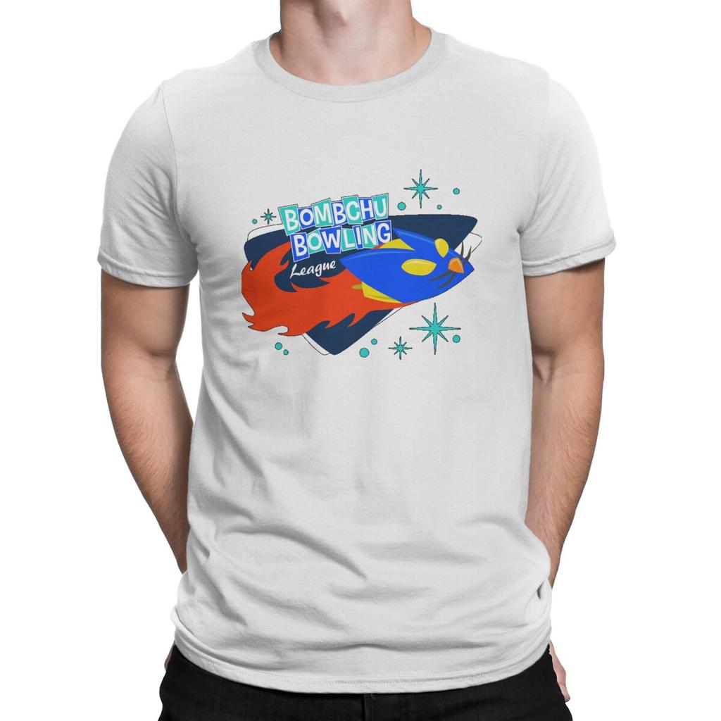Men T-Shirt Bombchu Bowling League Amazing Cotton Tees Short Sleeve The Legend Of Zelda T Shirt Round Neck Tops Graphic Printed