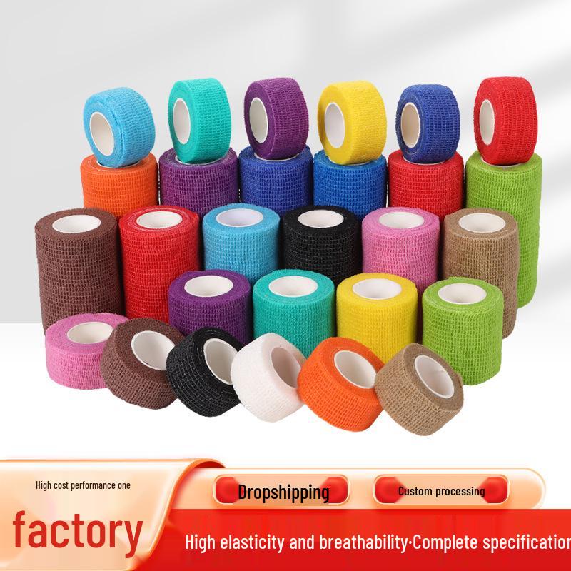 Elastic Sports Bandage: Non-Woven, Self-Adhesive Support for Wrist and Finger Protection