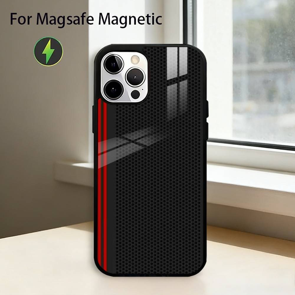 Auto Kohlefaser Handyhülle Für iPhone17,16,15,14,13,12,11 Plus,Pro Magnetisch Für Magsafe Kabelloses Laden