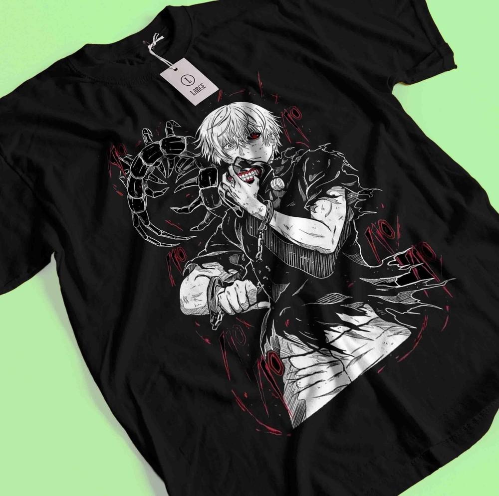 

Футболка Токийский Гуль Футболка Кен Канеки Футболка Джузо Сузуя Футболка Тоука Киришима Ужасы 4XL