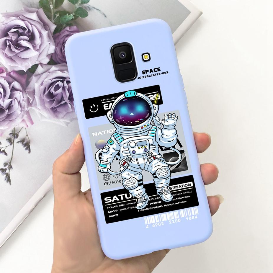For Samsung Galaxy A6 Plus 2018 Case SM-A605F Cute Dinosaur Cartoon Cover Soft TPU Phone Case For Samsung A6 2018 A600F A6+ Bags