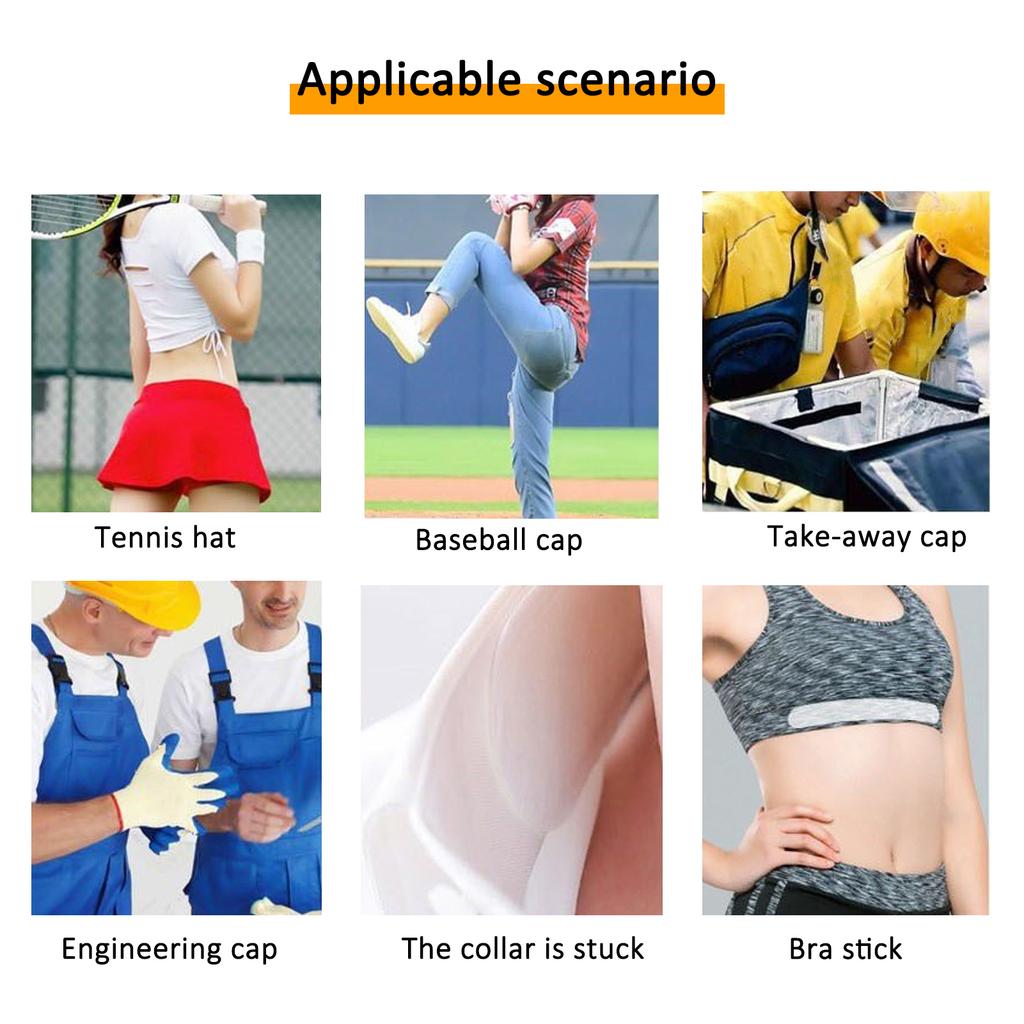 20pcs Collar   Pads Disposable Hat Collar   Stains SelfAdhesive Neck Liner Pads(Black )