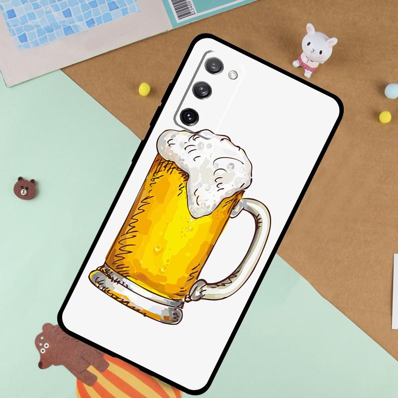 Beer Cup Soft Case For Samsung Galaxy S24 Ultra S9 S10 S20 S22 S21 Plus S23 FE S25 Ultra Funda Cover