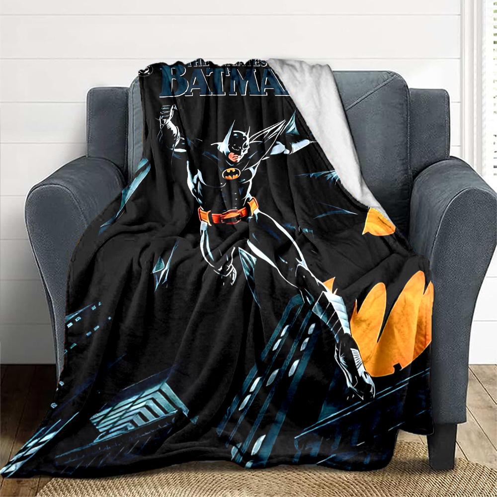 1pc Batman Blanket Lightweight Flannel Throw For Sofa, Bed, Travel, Camping, Livingroom, Office, Couch, Chair, And Bed