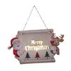 Wood Christmas LED Lights Plaque Decor Pendant Garland Glowing Sign Window Hanging for Indoor,