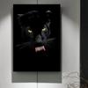 Cool Black Panther Wild Animal Staring Canvas Painting Wall Art Wild Cats Jaguar Pictures Posters for Living Room Decoration